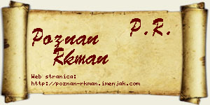 Poznan Rkman vizit kartica